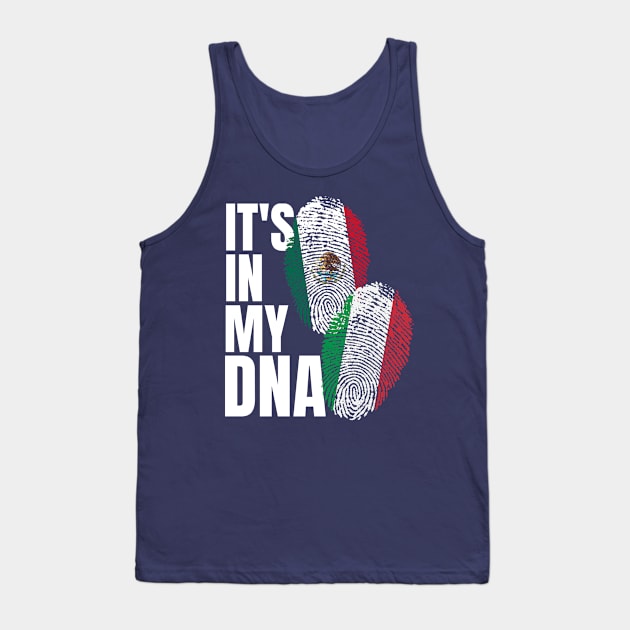 Mexican Plus Italian Mix DNA Flag Heritage Gift Tank Top by Just Rep It!!